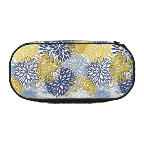 YHBLYKXP Federmäppchen aus Oxford-Stoff mit bunten Blumen und geordneten Netzfächern – eine praktische Wahl für Reisen von YHBLYKXP