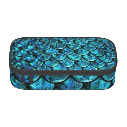 YHBLYKXP Fischschuppe Bedruckte Große Kapazität Bürobox Schreibwaren Organizer Büro Kosmetiktasche von YHBLYKXP