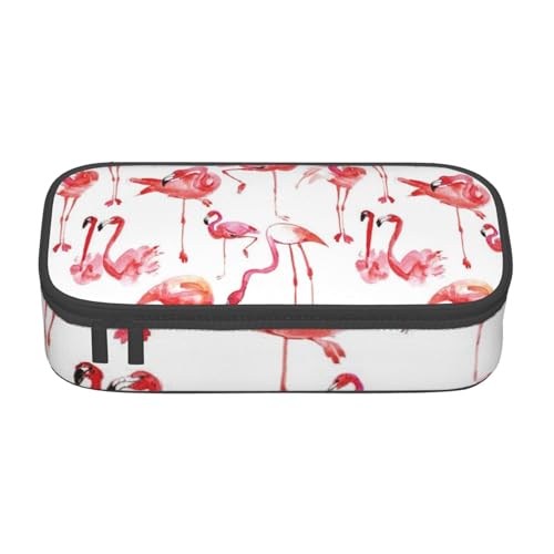 YHBLYKXP Flamingos bedruckte große Kapazität Bürobox Schreibwaren Organizer Büro Kosmetiktasche von YHBLYKXP