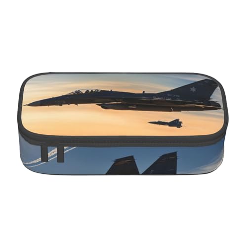 YHBLYKXP Flugzeug-Jets-bedruckte große Kapazität Bürobox, Schreibwaren-Organizer, Büro-Kosmetiktasche von YHBLYKXP