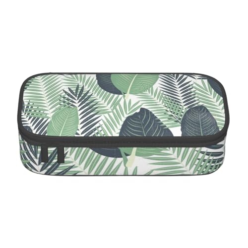 YHBLYKXP Grüne tropische Blätter gedruckt große Kapazität Bürobox Schreibwaren Organizer Büro Kosmetiktasche von YHBLYKXP