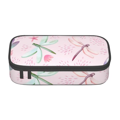 YHBLYKXP Handbemalte Libelle bedruckte große Kapazität Bürobox Schreibwaren Organizer Büro Kosmetiktasche von YHBLYKXP