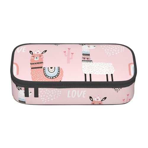 YHBLYKXP Lama, bedruckte große Kapazität, Bürobox, Schreibwaren-Organizer, Büro-Kosmetiktasche von YHBLYKXP