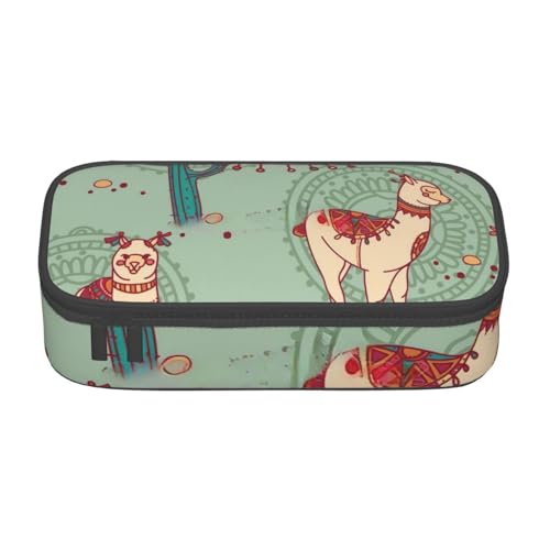 YHBLYKXP Lamas bedruckte große Kapazität Bürobox Schreibwaren Organizer Büro Kosmetiktasche von YHBLYKXP