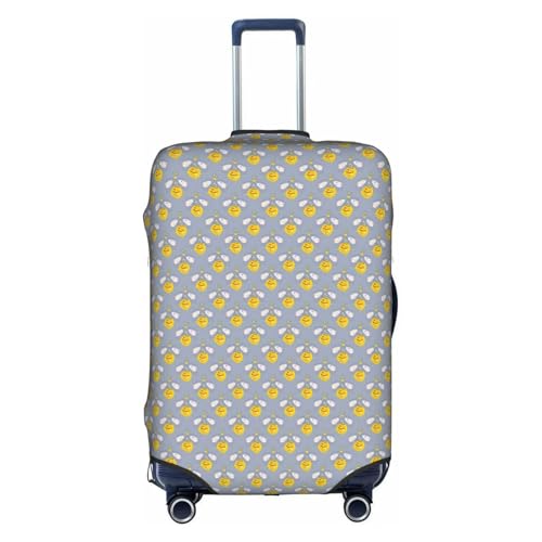YHBLYKXP Lion Lions Head Lion Kids Gepäckabdeckung, Kofferschutz, elastische Schutzhülle, passend für 45,7–81,3 cm große Koffer, Weiss/opulenter Garten, Large von YHBLYKXP