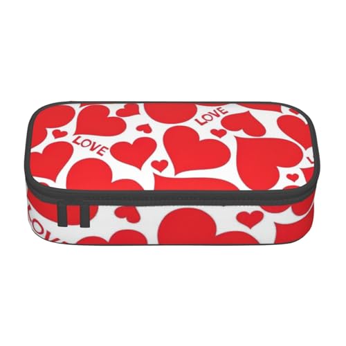 YHBLYKXP Love Heart bedruckte große Kapazität Bürobox Schreibwaren Organizer Büro Kosmetiktasche von YHBLYKXP