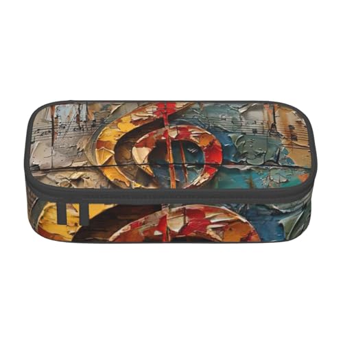 YHBLYKXP Musiknoten bedruckte große Kapazität Bürobox Schreibwaren Organizer Büro Kosmetiktasche von YHBLYKXP