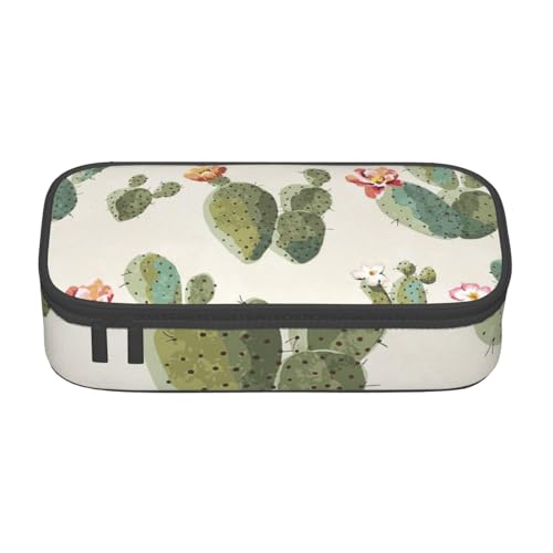 YHBLYKXP Niedliche Kaktus bedruckte große Kapazität Bürobox Schreibwaren Organizer Büro Kosmetiktasche von YHBLYKXP
