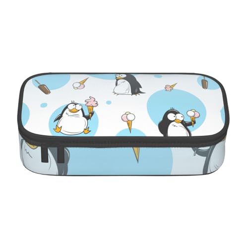 YHBLYKXP Niedliche Pinguine bedruckte große Kapazität Bürobox Schreibwaren Organizer Büro Kosmetiktasche von YHBLYKXP