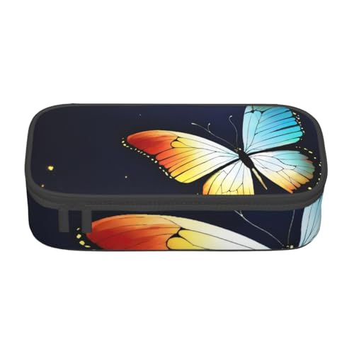 YHBLYKXP Niedlicher Schmetterling bedruckt große Kapazität Bürobox Schreibwaren Organizer Büro Kosmetiktasche von YHBLYKXP