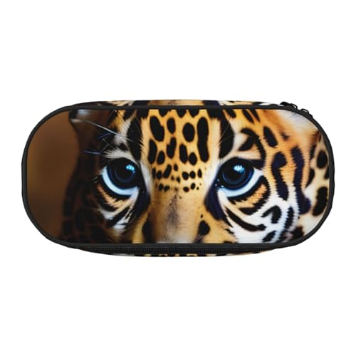 YHBLYKXP Niedliches Baby Jaguar 1 Druck Oxford Tuch Federmäppchen mit geordneten Netzfächern - eine praktische Wahl oder Reise von YHBLYKXP