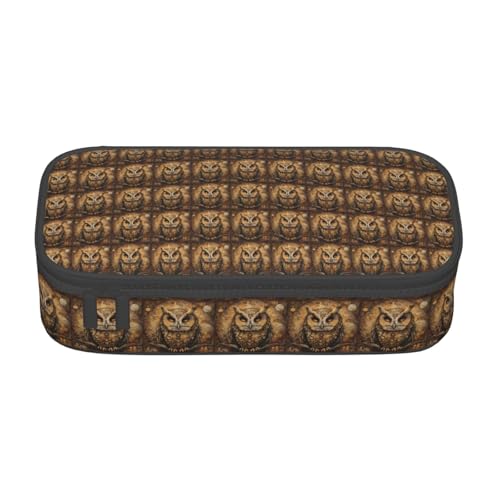 YHBLYKXP Owl Beliefs Bedruckte Große Kapazität Bürobox Schreibwaren Organizer Büro Kosmetiktasche Schwarz BD004 von YHBLYKXP