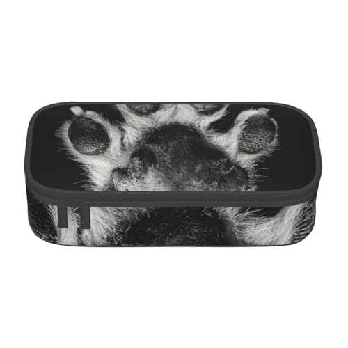 YHBLYKXP Pawprint BD004 Bedruckte Große Kapazität Bürobox Schreibwaren Organizer Büro Kosmetiktasche Schwarz von YHBLYKXP