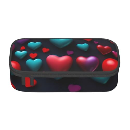 YHBLYKXP Reds Heart Printed Large Capacity Office Box Stationery Organizer Office Cosmetic Bag von YHBLYKXP