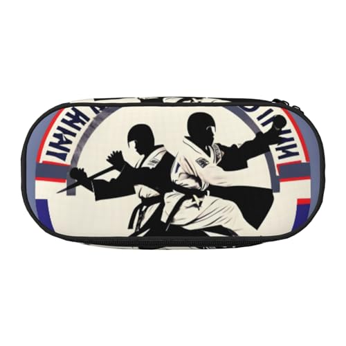 YHBLYKXP Taekwondo Design Print Oxford Tuch Federmäppchen mit geordneten Netzfächern - eine praktische Wahl oder Reise von YHBLYKXP