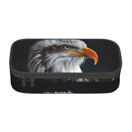 YHBLYKXP Weißkopfseeadler bedruckte große Kapazität Bürobox Schreibwaren Organizer Büro Kosmetiktasche von YHBLYKXP