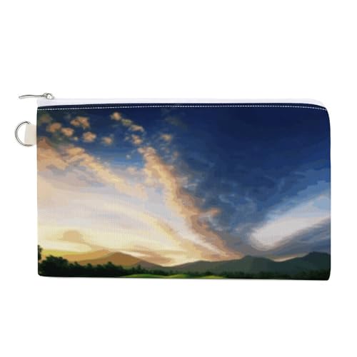 Münzgeldbörse mit Reißverschluss, Golfplatz-Druck, kleine Kosmetiktasche, tragbare Kleingeldbörse, Zubehör-Organizer, Stil, Einheitsgröße, modern, Stil:, Einheitsgröße, Modern von YHEGBFD