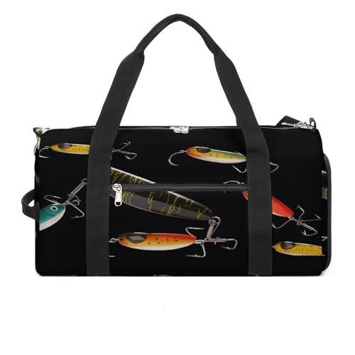 Turnbeutel Angelköder Turnbeutel für Damen Herren Rucksack Turnbeutel mit Schuhfach Wiederverwendbar Turnbeutel Mini Turnbeutel Angelköder Einheitsgröße, Angelköder, Einheitsgröße von YHEGBFD