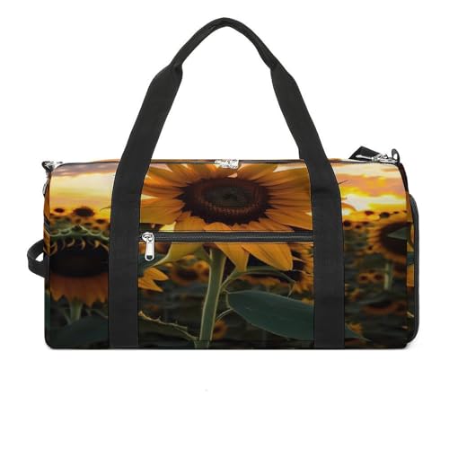Turnbeutel Bauernhof Sonnenblume Turnbeutel für Damen Herren Rucksack Turnbeutel mit Schuhfach Wiederverwendbar Turnbeutel Mini Turnbeutel Farm Sonnenblume Einheitsgröße, Farm-Sonnenblume, von YHEGBFD