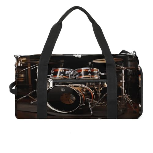 Turnbeutel Drum Set Turnbeutel für Damen Herren Rucksack Turnbeutel mit Schuhfach Wiederverwendbar Turnbeutel Mini Turnbeutel Schlagzeug Set One Size, Schlagzeug-Set, Einheitsgröße von YHEGBFD