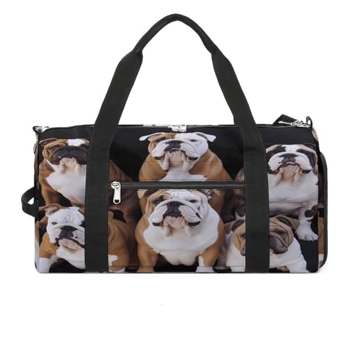 Turnbeutel Englische Bulldoggen Turnbeutel für Damen Herren Rucksack Turnbeutel mit Schuhfach Wiederverwendbar Turnbeutel Mini Turnbeutel Englische Bulldoggen Einheitsgröße, French Bulldogs, von YHEGBFD