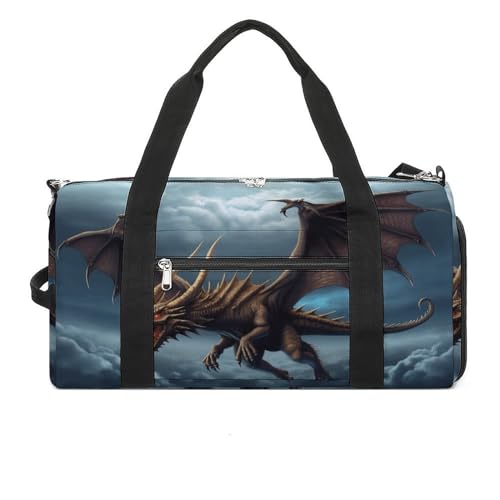 Turnbeutel Flying Dragon Turnbeutel für Damen Herren Rucksack Turnbeutel mit Schuhfach Wiederverwendbar Turnbeutel Mini Turnbeutel Flying Dragon One Size, Flying Dragon, Einheitsgröße von YHEGBFD