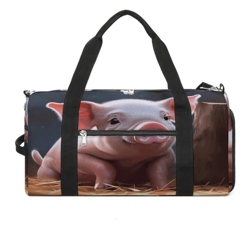 Turnbeutel Foolish Cute Pig Turnbeutel für Damen Herren Rucksack Turnbeutel mit Schuhfach Wiederverwendbar Turnbeutel Mini Turnbeutel Foolish Cute Pig One Size, Närrisches süßes Schwein, Einheitsgröße von YHEGBFD