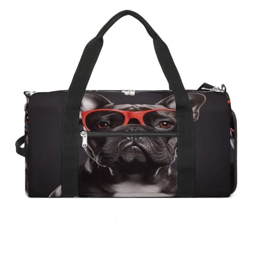 Turnbeutel Französische Bulldogge Turnbeutel für Damen Herren Rucksack Turnbeutel mit Schuhfach Wiederverwendbar Turnbeutel Mini Turnbeutel Französische Bulldogge Einheitsgröße, Französische von YHEGBFD