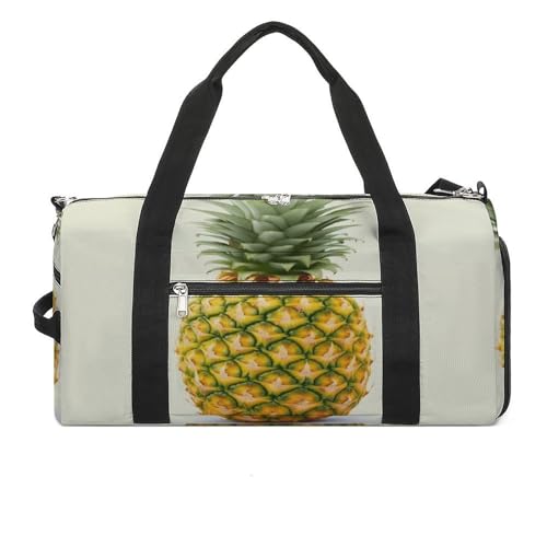 Turnbeutel Fresh Pineapple Turnbeutel für Damen Herren Rucksack Turnbeutel mit Schuhfach Wiederverwendbar Turnbeutel Mini Turnbeutel Frische Ananas One Size, frische Ananas, Einheitsgröße von YHEGBFD