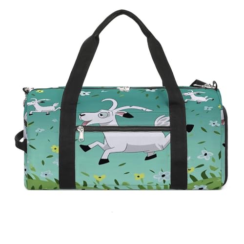 Turnbeutel Goat Frolic Turnbeutel für Damen Herren Rucksack Turnbeutel mit Schuhfach Wiederverwendbar Turnbeutel Mini Turnbeutel Goat Frolic, One Size, Ziegenfrolic, Einheitsgröße von YHEGBFD