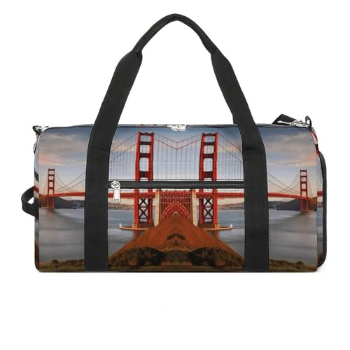 Turnbeutel Golden Gate Bridge Turnbeutel für Damen Herren Rucksack Turnbeutel mit Schuhfach Wiederverwendbar Turnbeutel Mini Turnbeutel Golden Gate Bridge Einheitsgröße, Golden Gate Bridge, von YHEGBFD