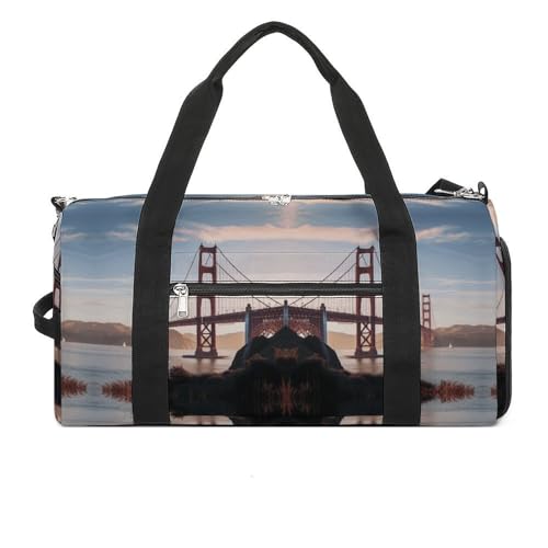 Turnbeutel Golden Gate Bridge Turnbeutel für Damen Herren Rucksack Turnbeutel mit Schuhfach Wiederverwendbar Turnbeutel Mini Turnbeutel Golden Gate Bridge1, One Size, Golden Gate Bridge1, von YHEGBFD
