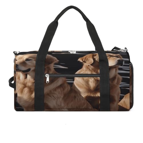 Turnbeutel Golden Retrievers Turnbeutel für Damen Herren Rucksack Turnbeutel mit Schuhfach Wiederverwendbar Turnbeutel Mini Turnbeutel Golden Retrievers Einheitsgröße, Golden Retrievers, Einheitsgröße von YHEGBFD