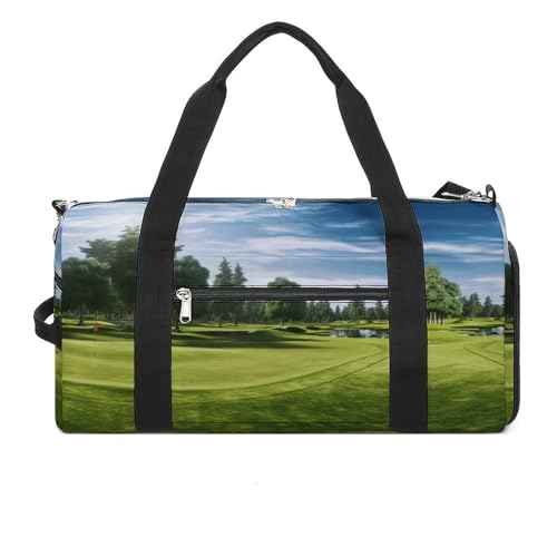 Turnbeutel Golfplatz Rasen Turnbeutel für Damen Herren Rucksack Turnbeutel mit Schuhfach Wiederverwendbar Turnbeutel Mini Turnbeutel Golfplatz Rasen Einheitsgröße, Golfplatz Rasen, Einheitsgröße von YHEGBFD