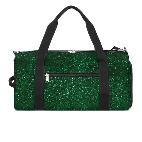 Turnbeutel Grün Pailletten Sparkle Turnbeutel für Damen Herren Rucksack Turnbeutel mit Schuhfach Wiederverwendbar Turnbeutel Mini Turnbeutel Grün Pailletten Sparkle Einheitsgröße, Grüne Pailletten., von YHEGBFD