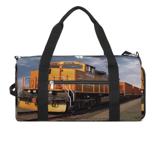 Turnbeutel Güterzug Turnbeutel für Damen Herren Rucksack Turnbeutel mit Schuhfach Wiederverwendbar Turnbeutel Mini Turnbeutel Güterzug Einheitsgröße, Güterzug, Einheitsgröße von YHEGBFD