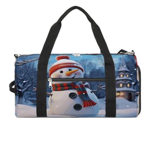Turnbeutel Happy Snowman Turnbeutel für Damen Herren Rucksack Turnbeutel mit Schuhfach Wiederverwendbar Turnbeutel Mini Turnbeutel Happy Snowman One Size, Happy Snowman, Einheitsgröße von YHEGBFD