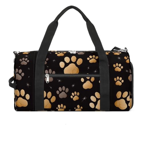 Turnbeutel Hund Pfotenabdruck Turnbeutel für Damen Herren Rucksack Turnbeutel mit Schuhfach Wiederverwendbar Turnbeutel Mini Turnbeutel Hundepfotenabdruck Einheitsgröße, Hundepfotenabdruck, von YHEGBFD