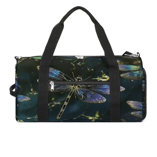 Turnbeutel Libelle Turnbeutel für Damen Herren Rucksack Turnbeutel mit Schuhfach Wiederverwendbar Turnbeutel Mini Turnbeutel Libelle, Einheitsgröße, libelle, Einheitsgröße von YHEGBFD