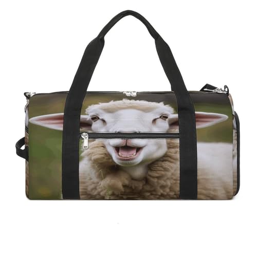 Turnbeutel Lustig Freche Schafzunge Niedlich Tier Turnbeutel für Damen Herren Rucksack Turnbeutel mit Schuhfach Wiederverwendbar Turnbeutel Mini Turnbeutel Lustig Freche Schafzunge Niedliches Tier von YHEGBFD