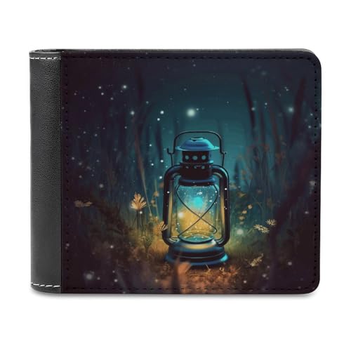 YHEGBFD Schlanke Geldbörse für Herren, Glühwürmchen und Laternen-Druck, Kartengeldbörse, Faltbörsen, Vordertasche, Brieftaschen für Herren, Stil, Einheitsgröße, modern, Stil:, Einheitsgröße, Modern von YHEGBFD