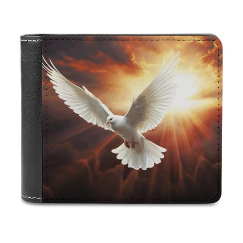 YHEGBFD Schlanke Geldbörse für Herren, Motiv: Dove Sun Kunstdruck, Kartengeldbörse, doppelte Brieftasche, Vordertasche, Brieftaschen für Herren, Stil, Einheitsgröße, modern, Stil:, Einheitsgröße, von YHEGBFD