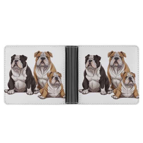 YHEGBFD Schlanke Geldbörse für Herren, englische Bulldoggen-Aufdruck, Kartengeldbörse, Herren-Geldbörse, Vordertasche, Brieftaschen für Herren, Stil, Einheitsgröße, modern, Stil:, Einheitsgröße, von YHEGBFD