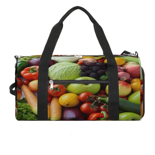 YHEGBFD Turnbeutel Frisches Obst und Gemüse Turnbeutel für Damen Herren Rucksack Turnbeutel mit Schuhfach Wiederverwendbar Turnbeutel Mini Turnbeutel Frisches Obst und Gemüse Einheitsgröße, Frisches von YHEGBFD