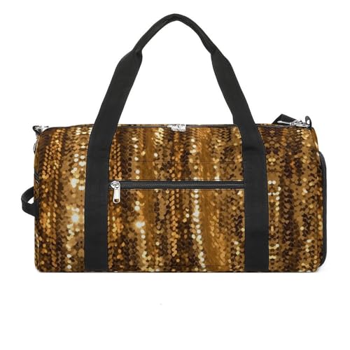 YHEGBFD Turnbeutel Gold Pailletten Sparkle Turnbeutel für Damen Herren Rucksack Turnbeutel mit Schuhfach Wiederverwendbar Turnbeutel Mini Turnbeutel Gold Pailletten Sparkle Einheitsgröße, Goldfarbene von YHEGBFD