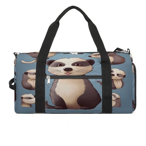 YHEGBFD Turnbeutel Hairy Frettchen Turnbeutel für Damen Herren Rucksack Turnbeutel mit Schuhfach Wiederverwendbar Turnbeutel Mini Turnbeutel Hairy Frettchen Einheitsgröße, Haarige Frettchen, von YHEGBFD