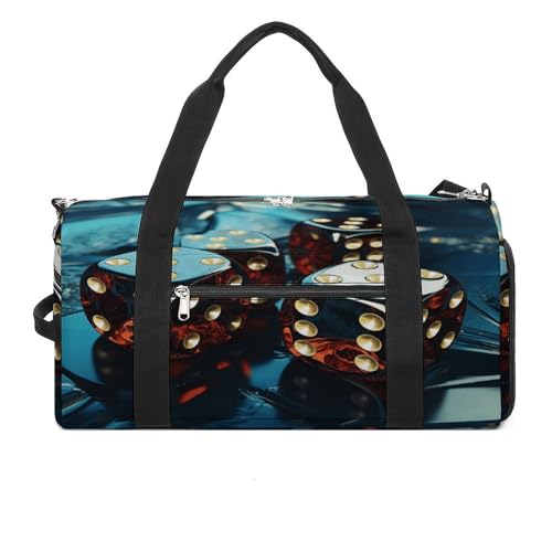 YHEGBFD Turnbeutel Würfel Grafiken Turnbeutel für Damen Herren Rucksack Turnbeutel mit Schuhfach Wiederverwendbar Turnbeutel Mini Turnbeutel Würfelgrafiken Einheitsgröße, Würfel-Grafiken, von YHEGBFD