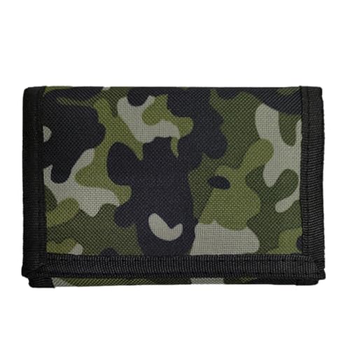 YHIJSR RFID Slim Geldbeutel Kinder Portmonee Junge Geldbörse Herren Dreifache Geldtasche Dreifach Faltbare Geldbörse Sport Draußen Geldbörse Tarnung von YHIJSR