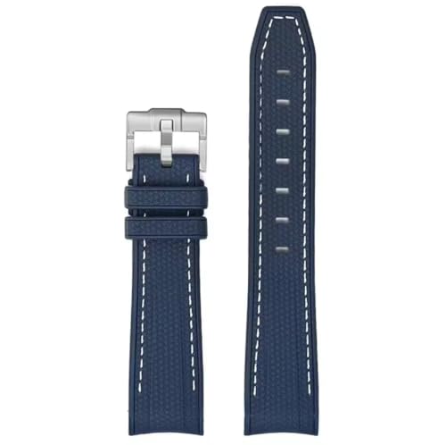 YHMOO Uhrenarmband für Omega X Swatch Joint MoonSwatch 20 mm, für Herren und Damen, Silikon, für Rolex Seamaster 300, 20 mm, 20 mm, Dunkelblaue und weiße Stiche, 20mm YHMOO Uhrenarmband für Omega X Swatch Joint MoonSwatch 20 mm, für Herren und Damen, Silikon, für Rolex Seamaster 300, 20 mm, 20 mm, Dunkelblaue und weiße Stiche, 20mm von Yhmoo