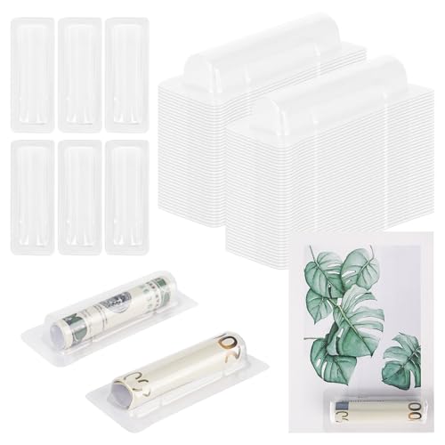 Cash Pouch 40er Pack Geldkartenhalter Blisterverpackung Lippenbalsam Beutel Geldscheine Aufbewahrung mit selbstklebender Rückseite für Lippenstift Geschenke und Geldscheine Aufbewahrung Bastelbedarf von YHNDECO